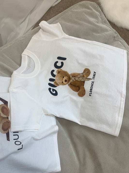 Florence Teddy Weißes Kinder-T-Shirt