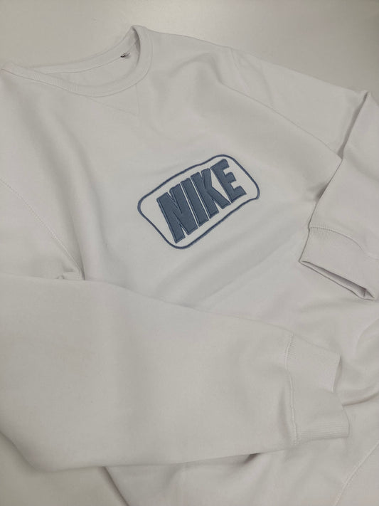 Sale Nikki White/Stone Blue Sweatshirt L