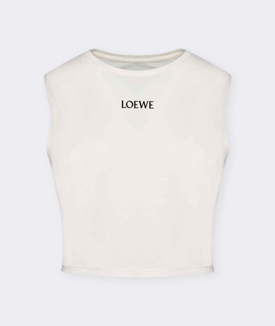 Ewe Cropped Tank in Milk - Out The Purse UK