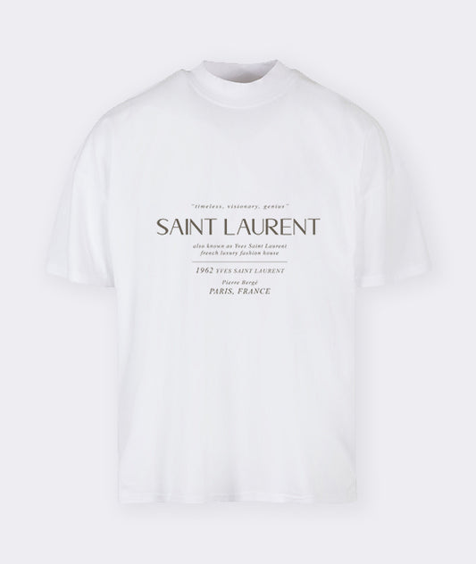 Fashion House Mock Neck Oversized T-shirt in White