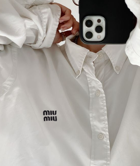 MEME Embroidered Organic Cotton Shirt