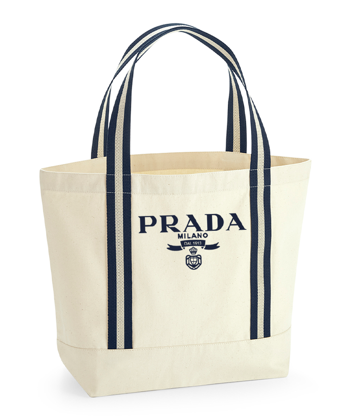 Milano Printed Tote Bag Out The Purse UK Navy
