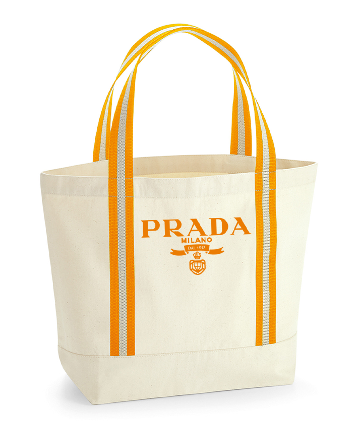 Milano Printed Tote Bag Out The Purse UK Orange