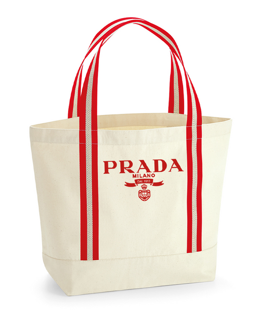 Milano Printed Tote Bag Out The Purse UK Red