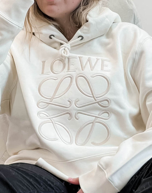 Out The Purse UK Limited Edition - Embroidered Puzzle Hoodie in Milk