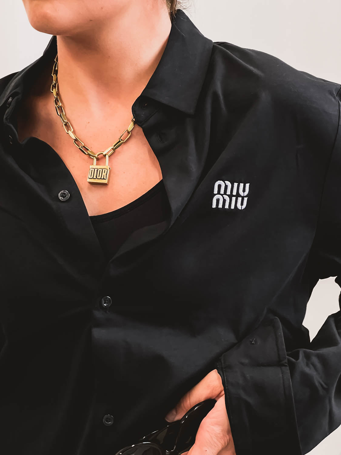 MEME Embroidered Organic Cotton Shirt Out The Purse UK Black