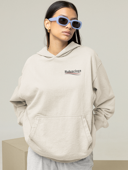 Out The Purse UK Retro Wave Unisex Hoodie ivory front