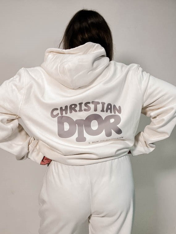 Out The Purse Chrissy Unisex Hoodie in Ivory