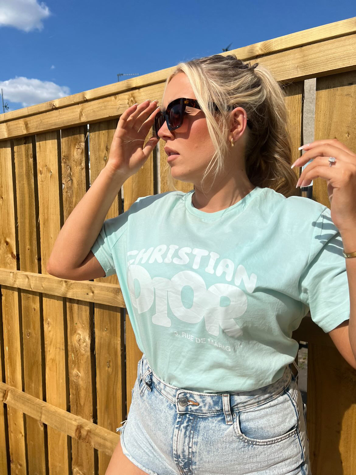 Out The Purse UK Chrissy Unisex T-Shirt in Mint