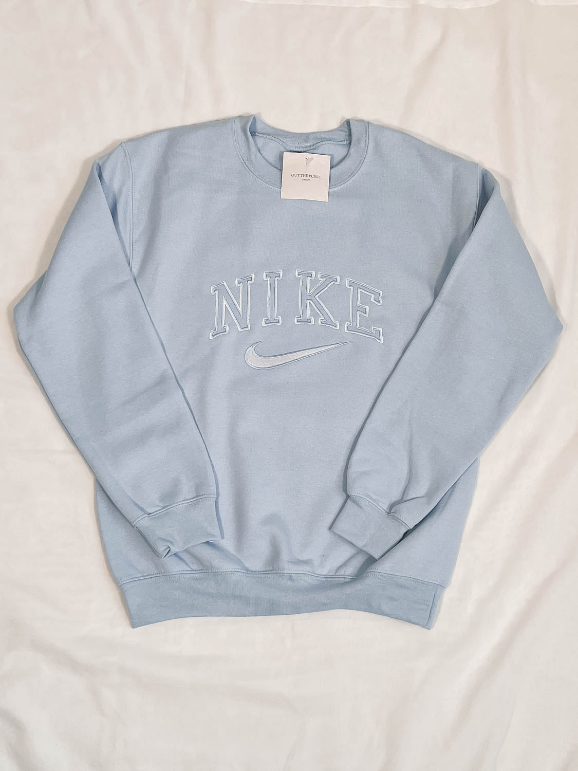 ONE OFF - Old School Baby Blue Sweater S Out The Purse