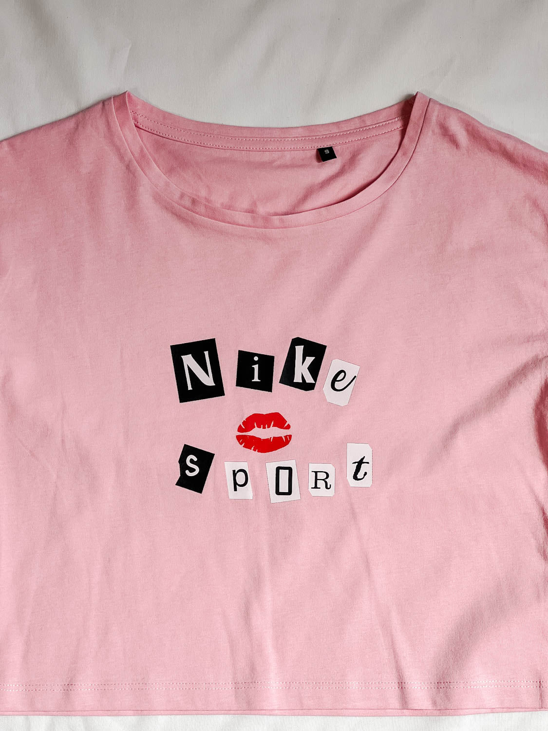 ONE OF/SALE - Nikki Sport Cropped T-Shirt Pink S Out The Purse