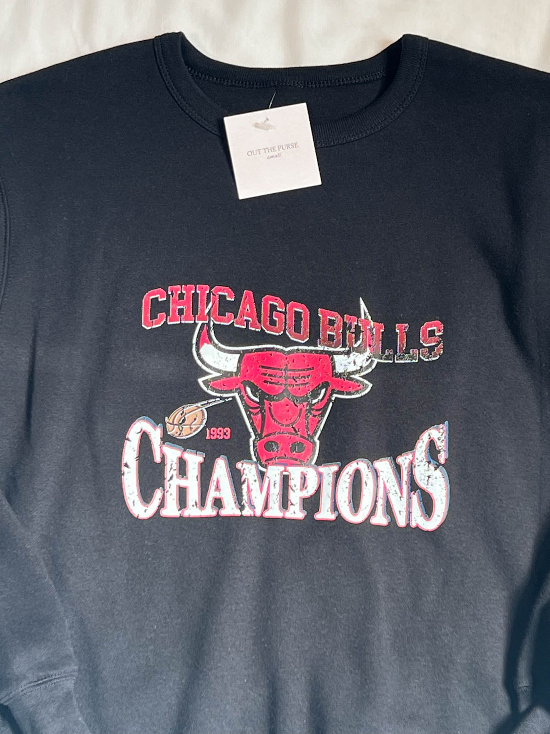 IMPERFECT - Bullz Printed Black Sweatshirt Small
