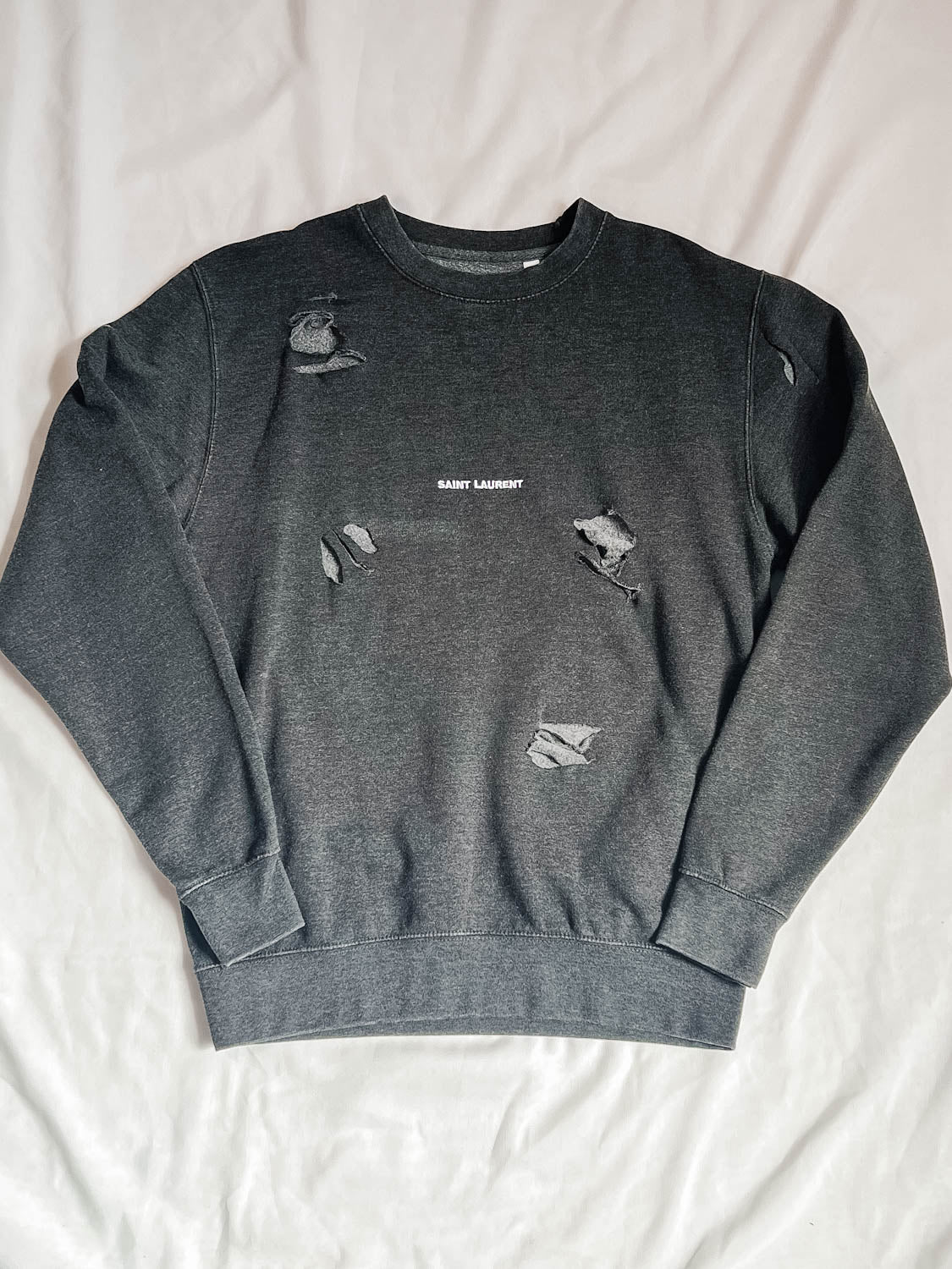 ONE OFF - Saint Distressed Sweatshirt Small