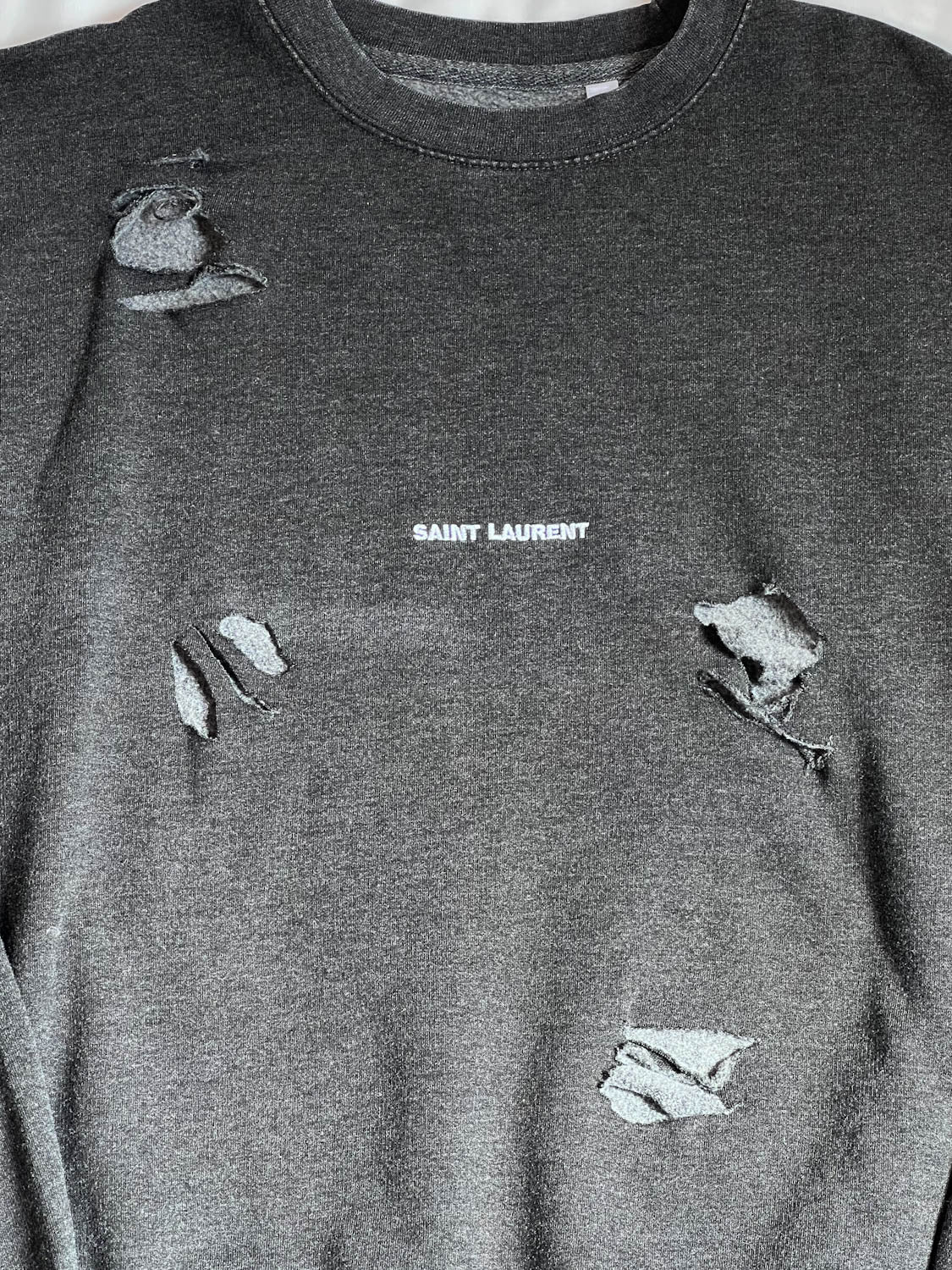 ONE OFF - Saint Distressed Sweatshirt Small
