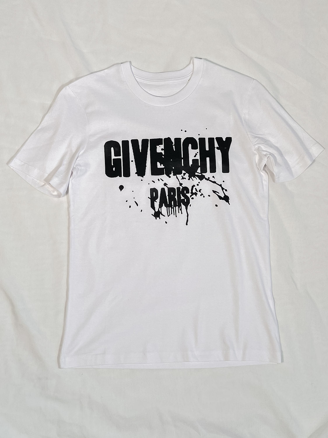 IMPERFECT / SALE - Givench Paint White T-Shirt XXS Out The Purse