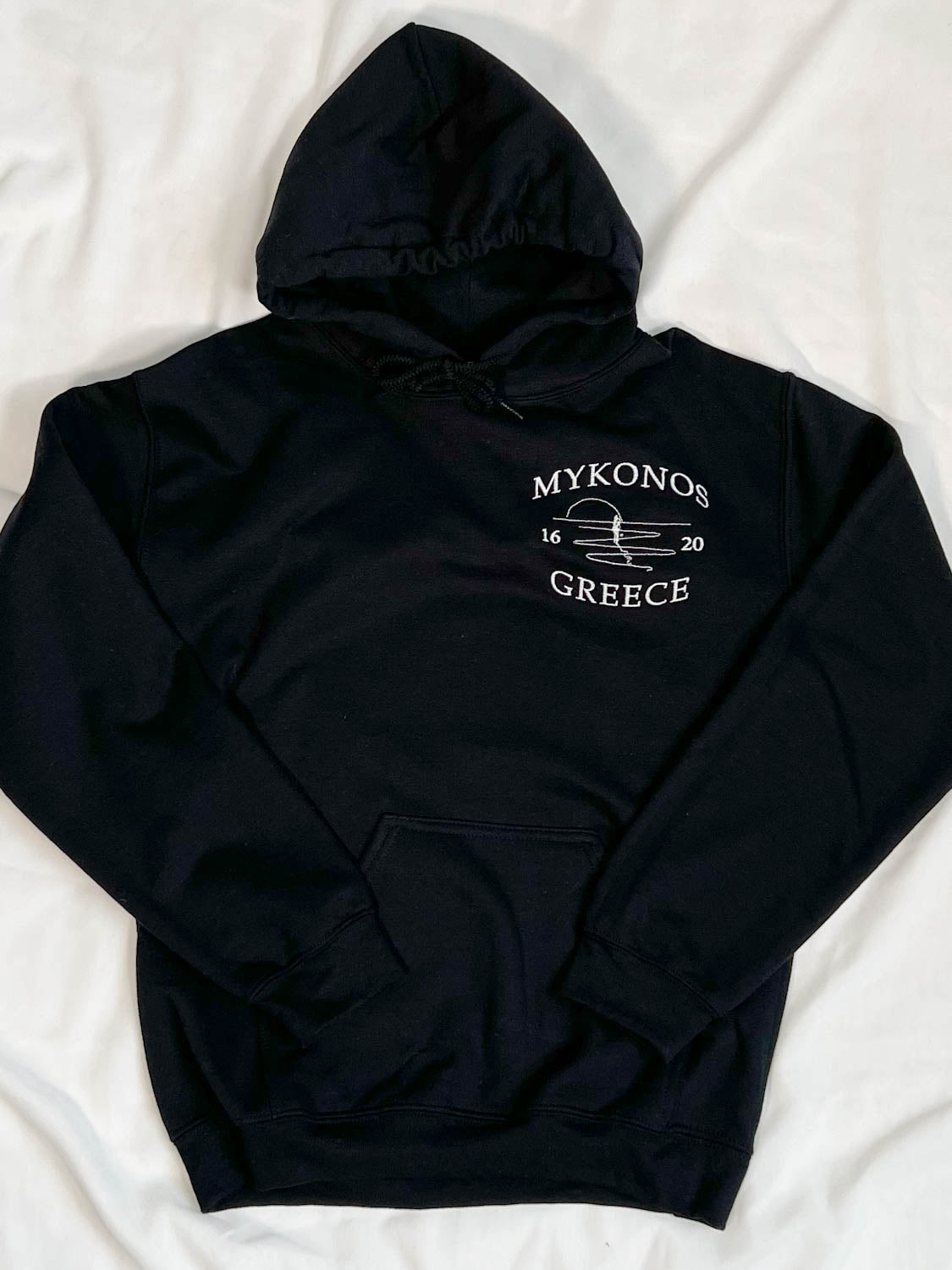 IMPERFECT / SALE - Mykonos Black Hoodie S Out The Purse