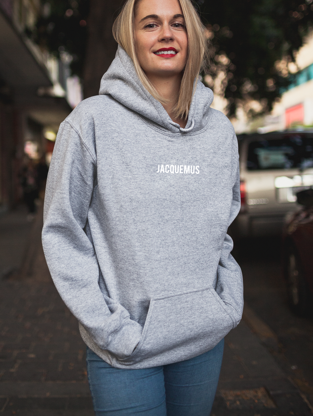 Jack Unisex Hoodie in Heather Grey