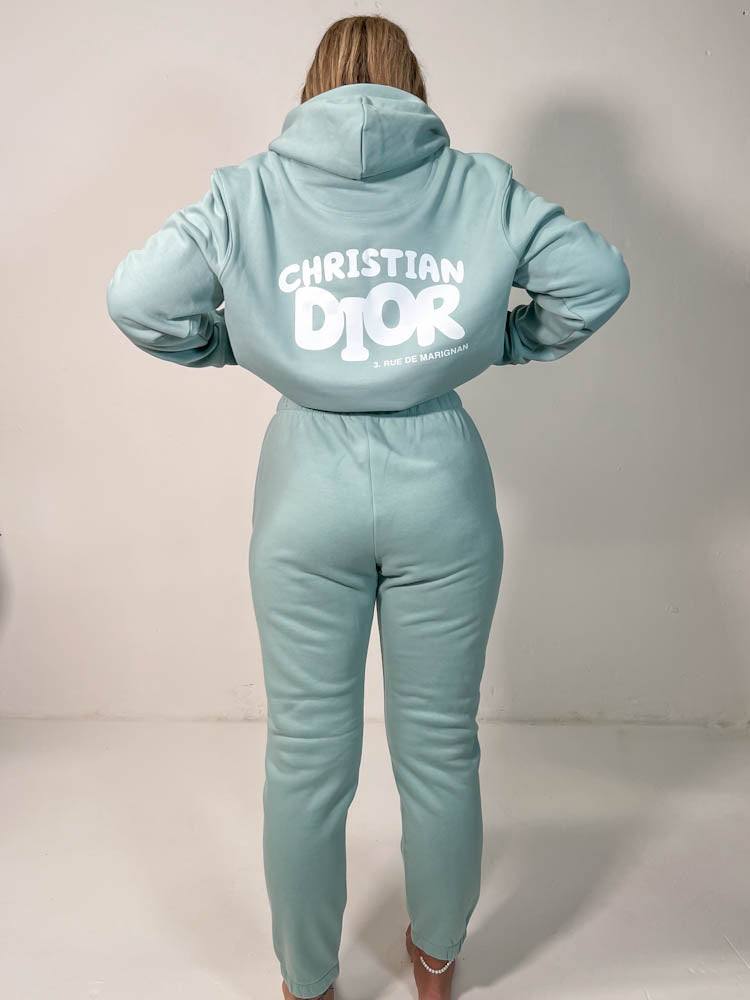 Out The Purse Chrissy Hoodie & Jogger Set in Jade
