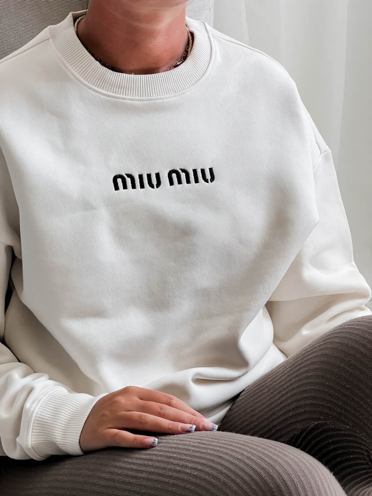 Out The Purse UK MEME Oversized Sweatshirt in Ivory