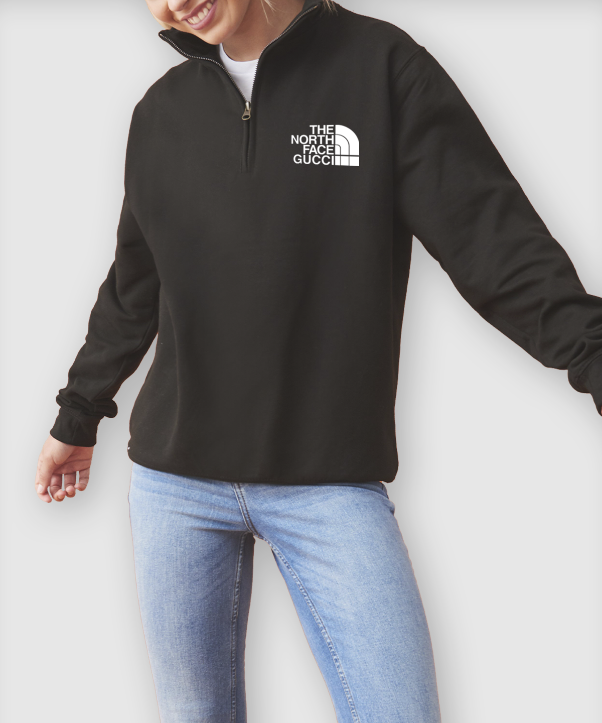 Out The Purse UK North 1/4 Zip Sweatshirt Black
