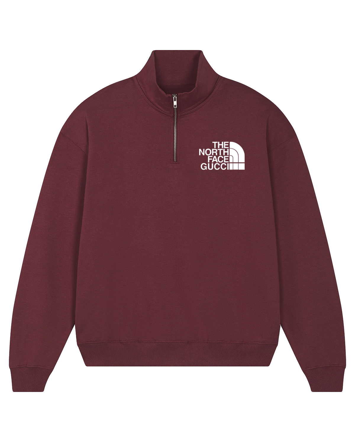 Out The Purse UK North 1/4 Zip Sweatshirt Burgundy