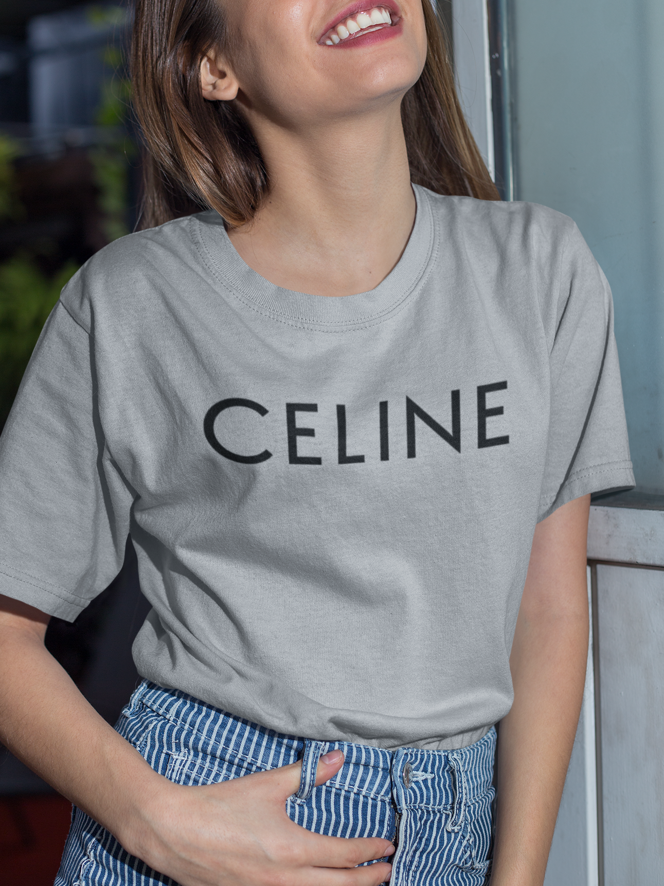 Heather Grey CeCe Dark Print T-Shirt Out The Purse