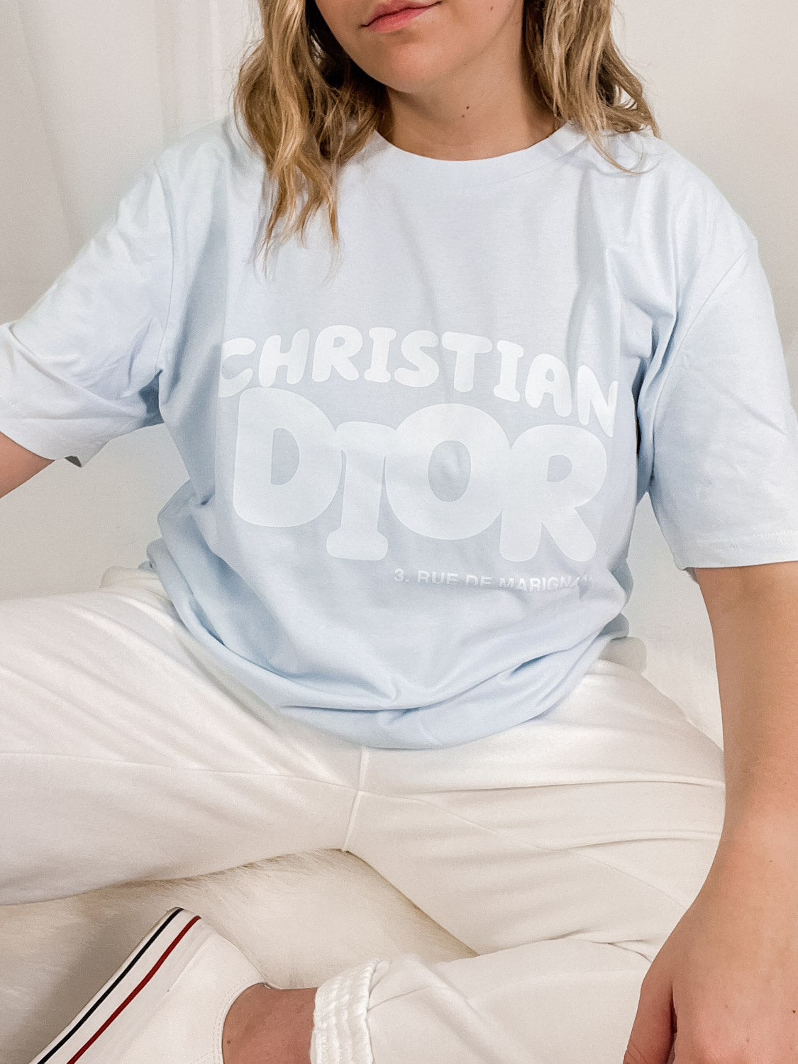 Out The Purse UK Chrissy Unisex T-Shirt in baby blue