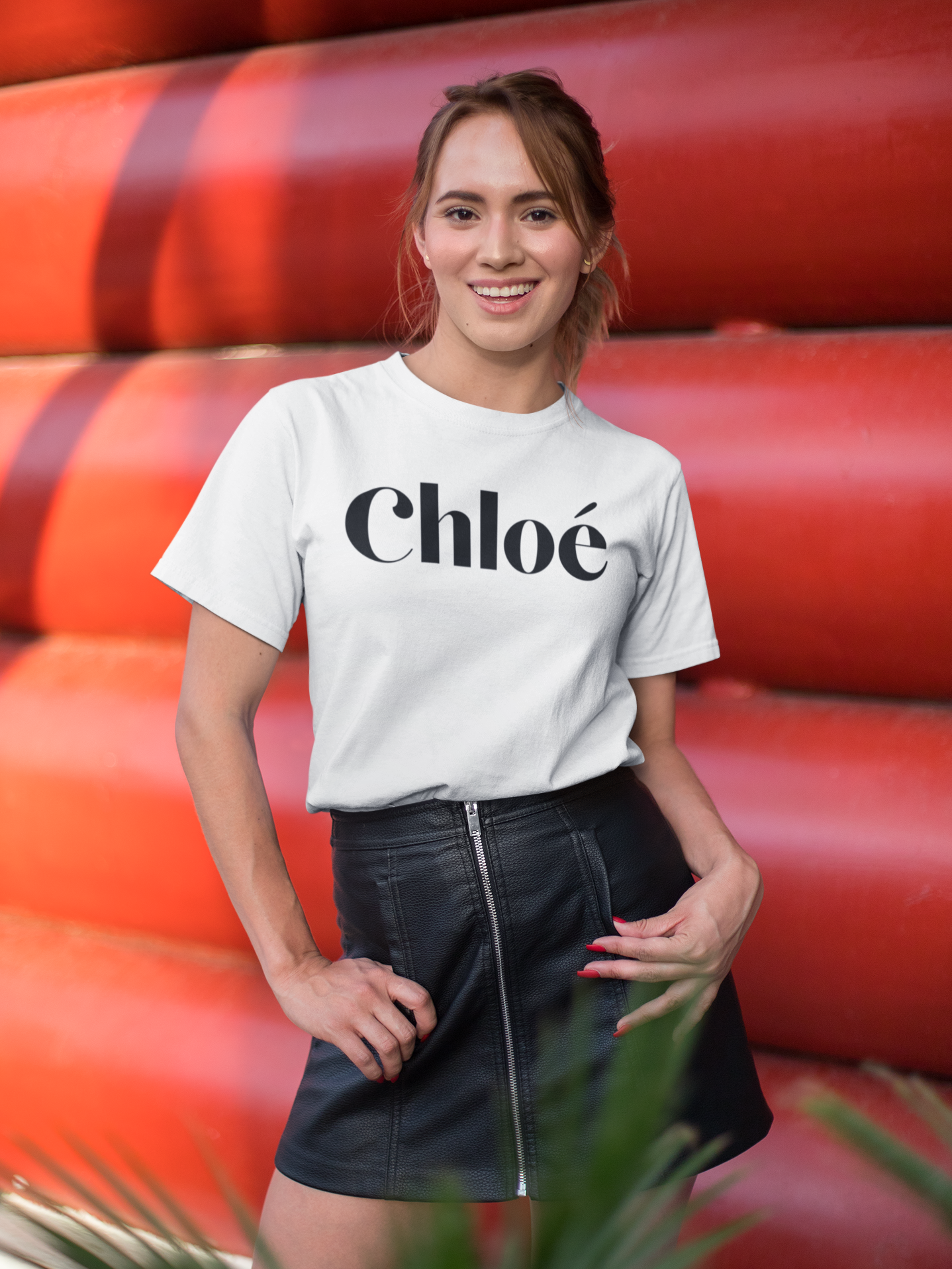 White Clo Dark Print T-Shirt Out The Purse