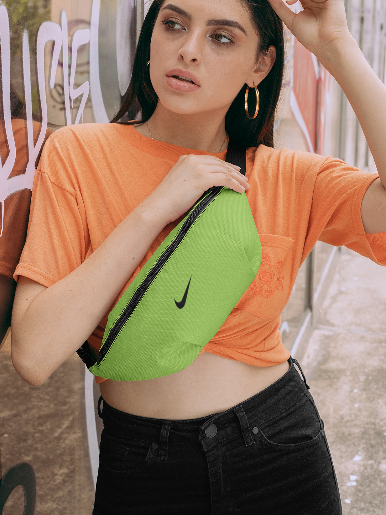 Out The Purse Check Waist Bag in Brights