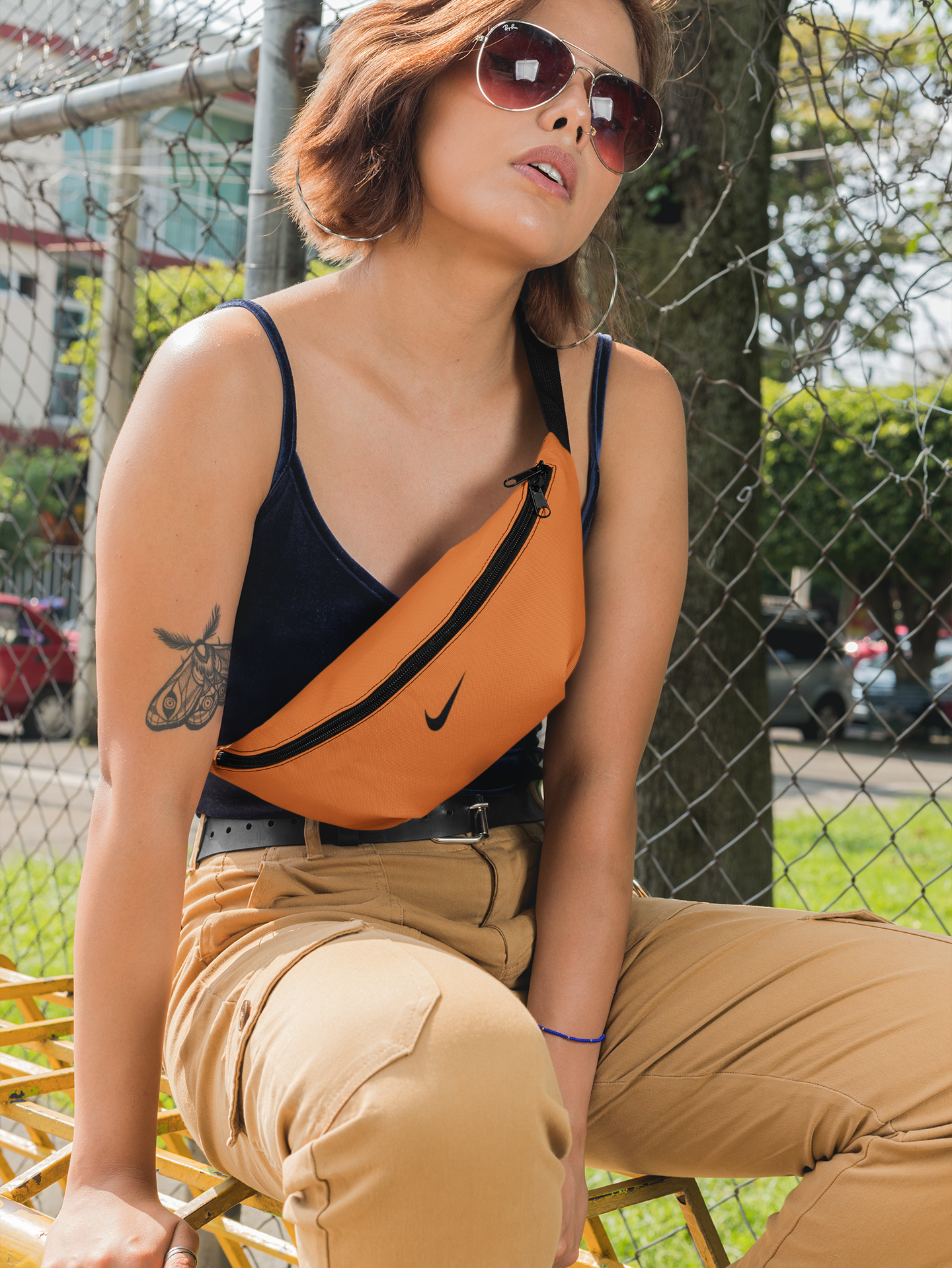 Out The Purse Check Waist Bag in Brights