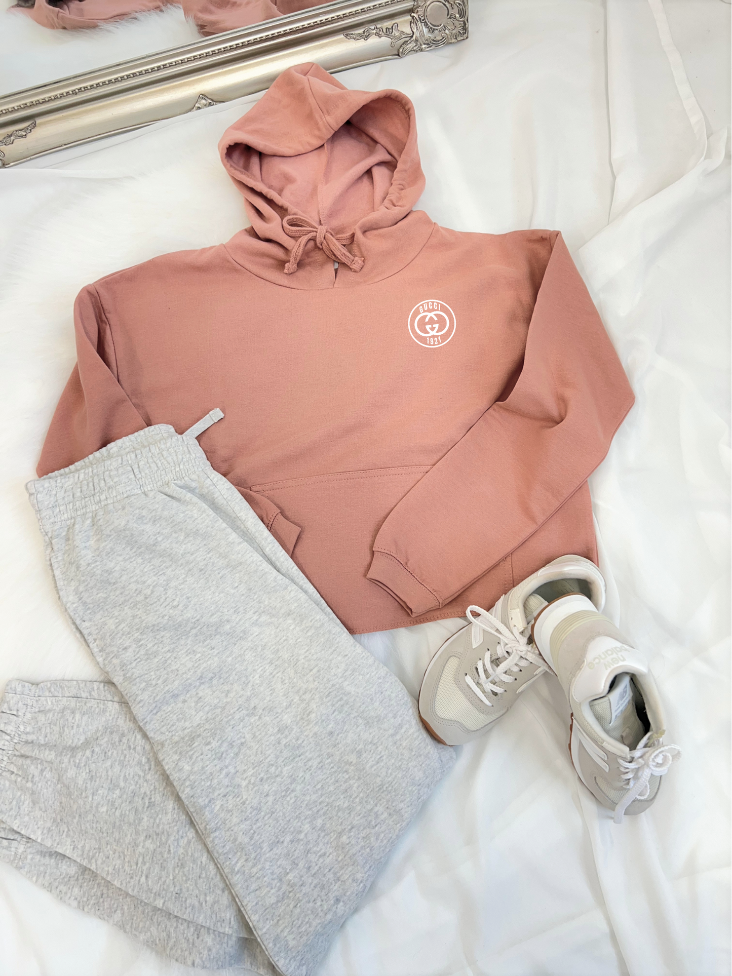 GiGi Embroidered Ladies Cropped Hoodie