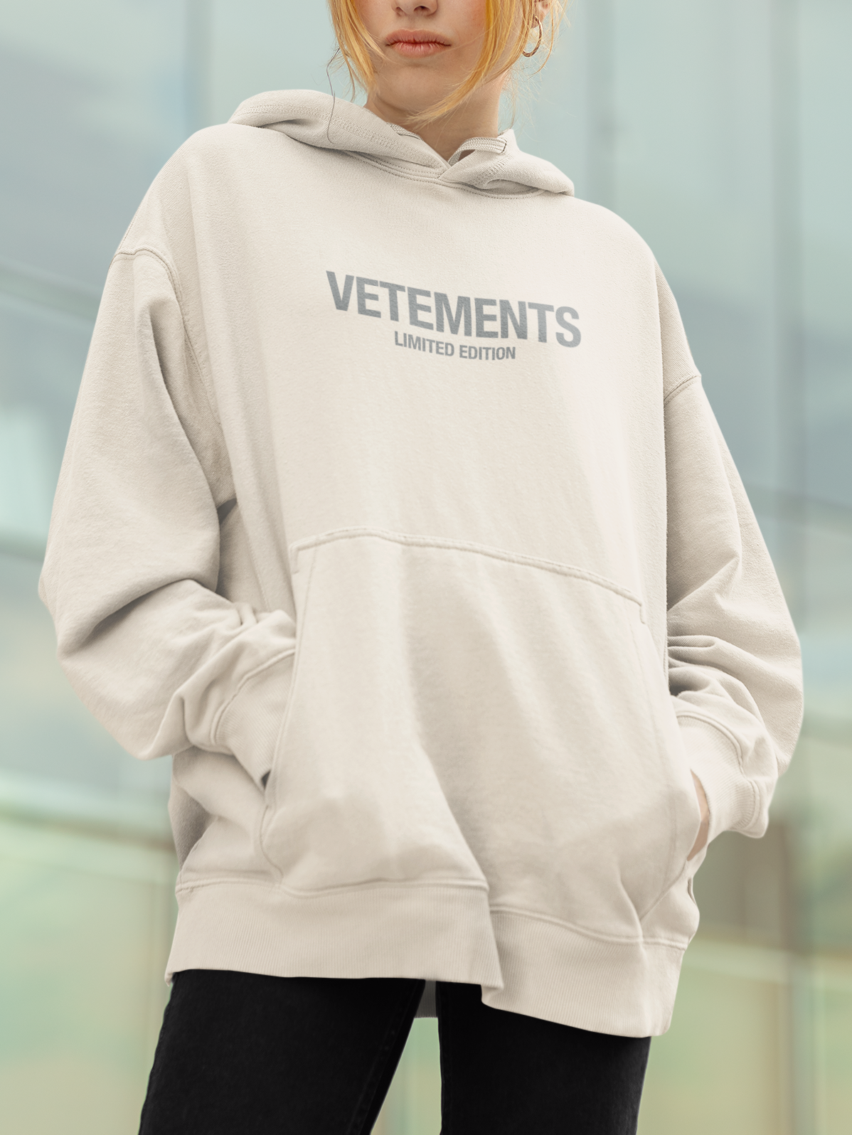 Limited Edition Unisex Hoodie in Off White Out The Purse UK