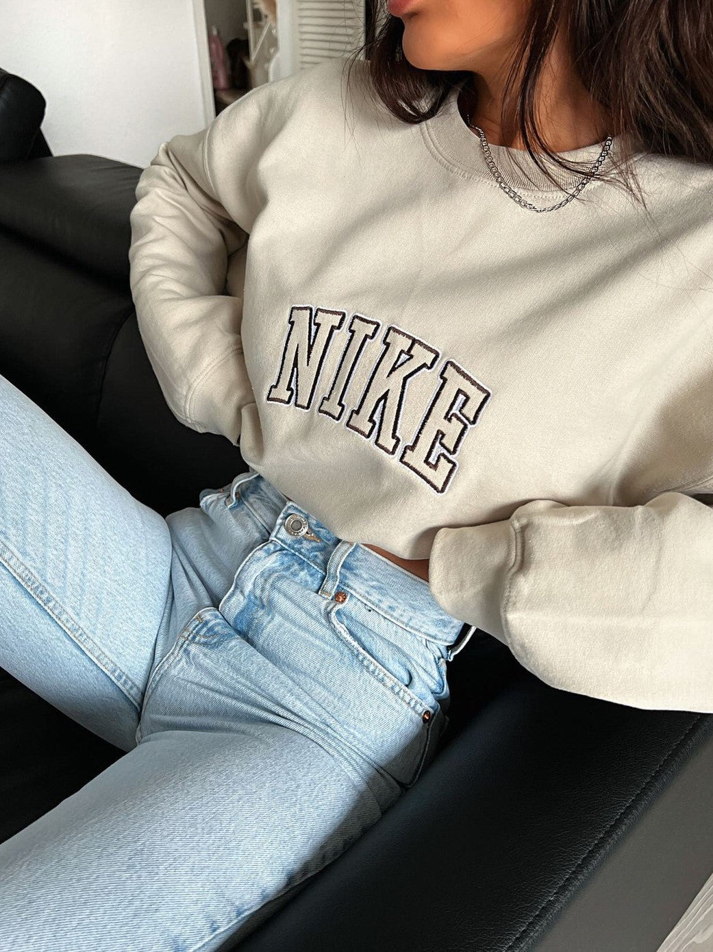 Retro Women's Sweater Sand Sweater Out The Purse UK