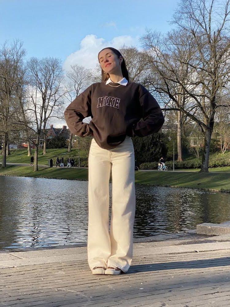 Retro Women's Sweater Chocolate Sweater Out The Purse UK