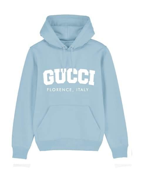 GG College Women's Hoodie Baby Blue Hoodie Out The Purse UK S baby blue