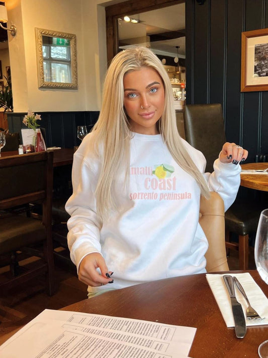 Sorrento Women's Sweatshirt Clothing Out The Purse UK S white