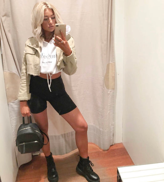 Saint Oversized Cropped Hoodie Out The Purse UK