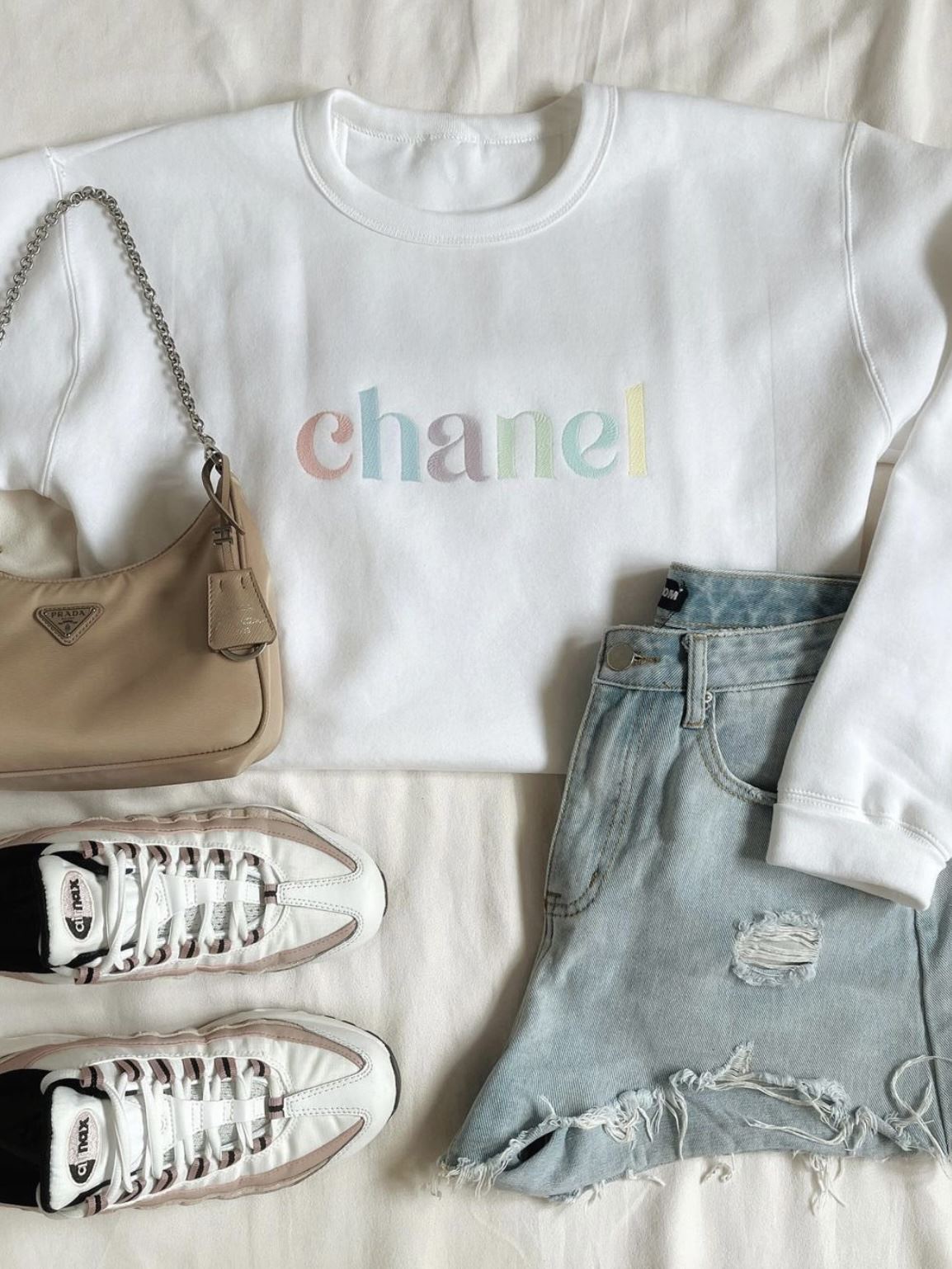 Fruit Pastels Women's Embroidered Sweatshirt Sweater Out The Purse UK