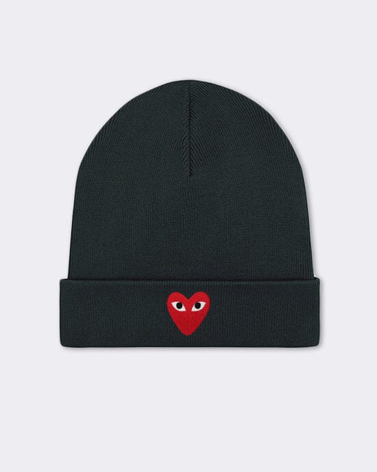 CDG Embroidered Beanie accessories Out The Purse UK black
