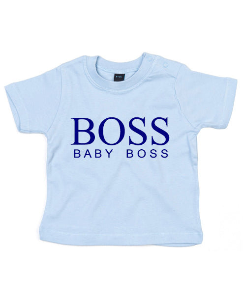 Baby Boss T-shirt Baby & Toddler Out The Purse UK 0/6 mths Baby Blue