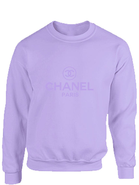 Paris Vintage Inspired Women's Sweatshirt Lilac Sweater Out The Purse UK