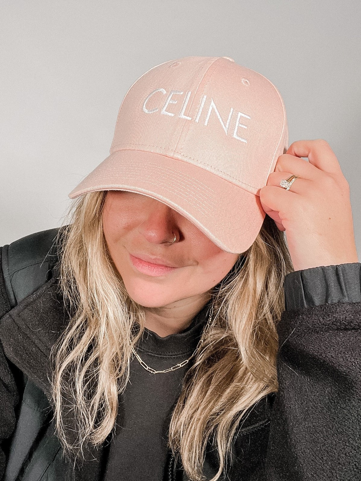CeCe Embroidered Dad Cap Pink Out The Purse UK