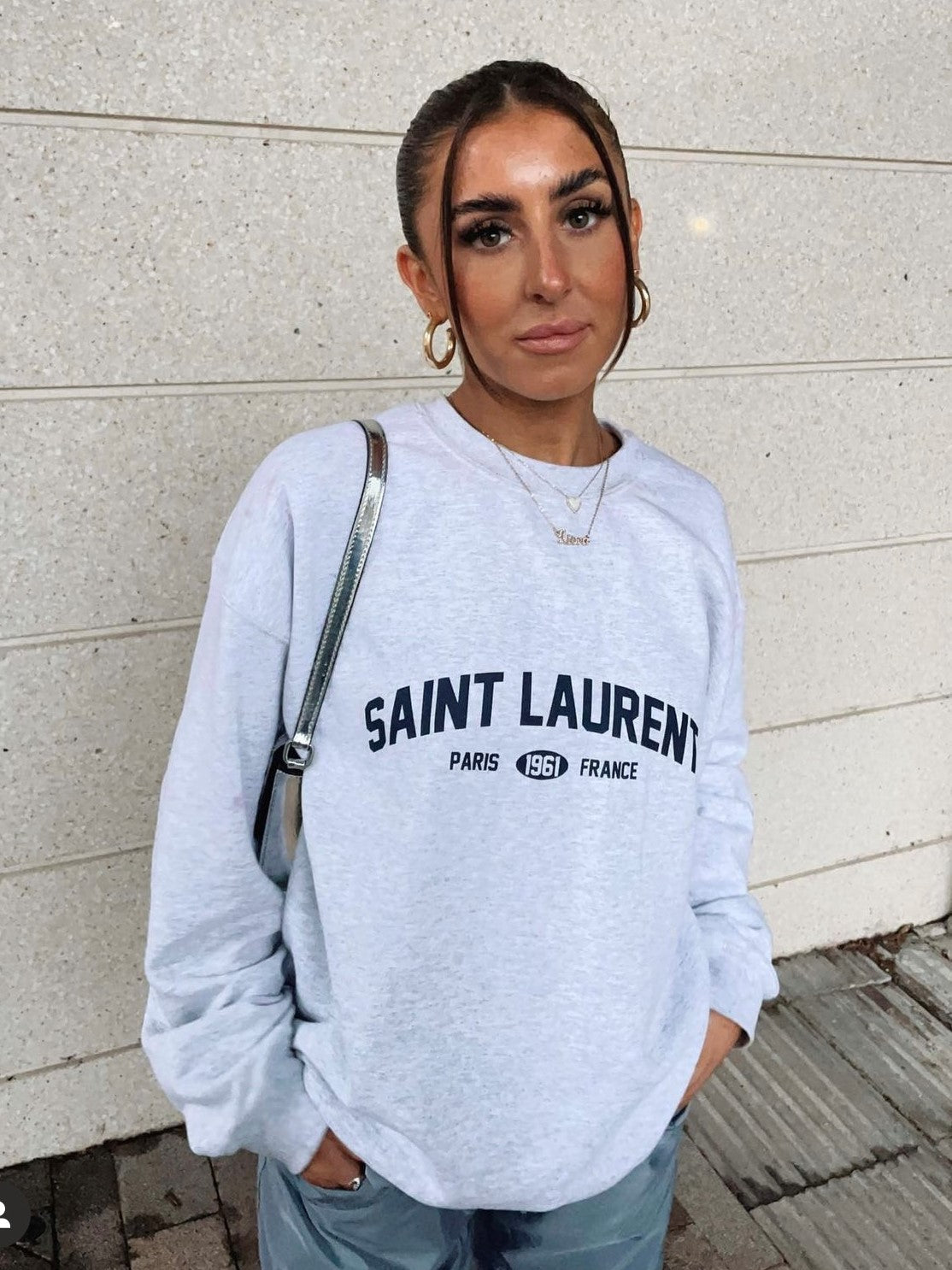 Varsity Sweatshirt Ash Out The Purse UK