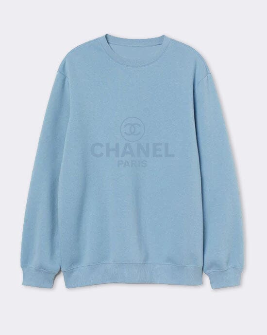 Paris Vintage Inspired Women's Sweatshirt Baby Blue Sweater Out The Purse UK