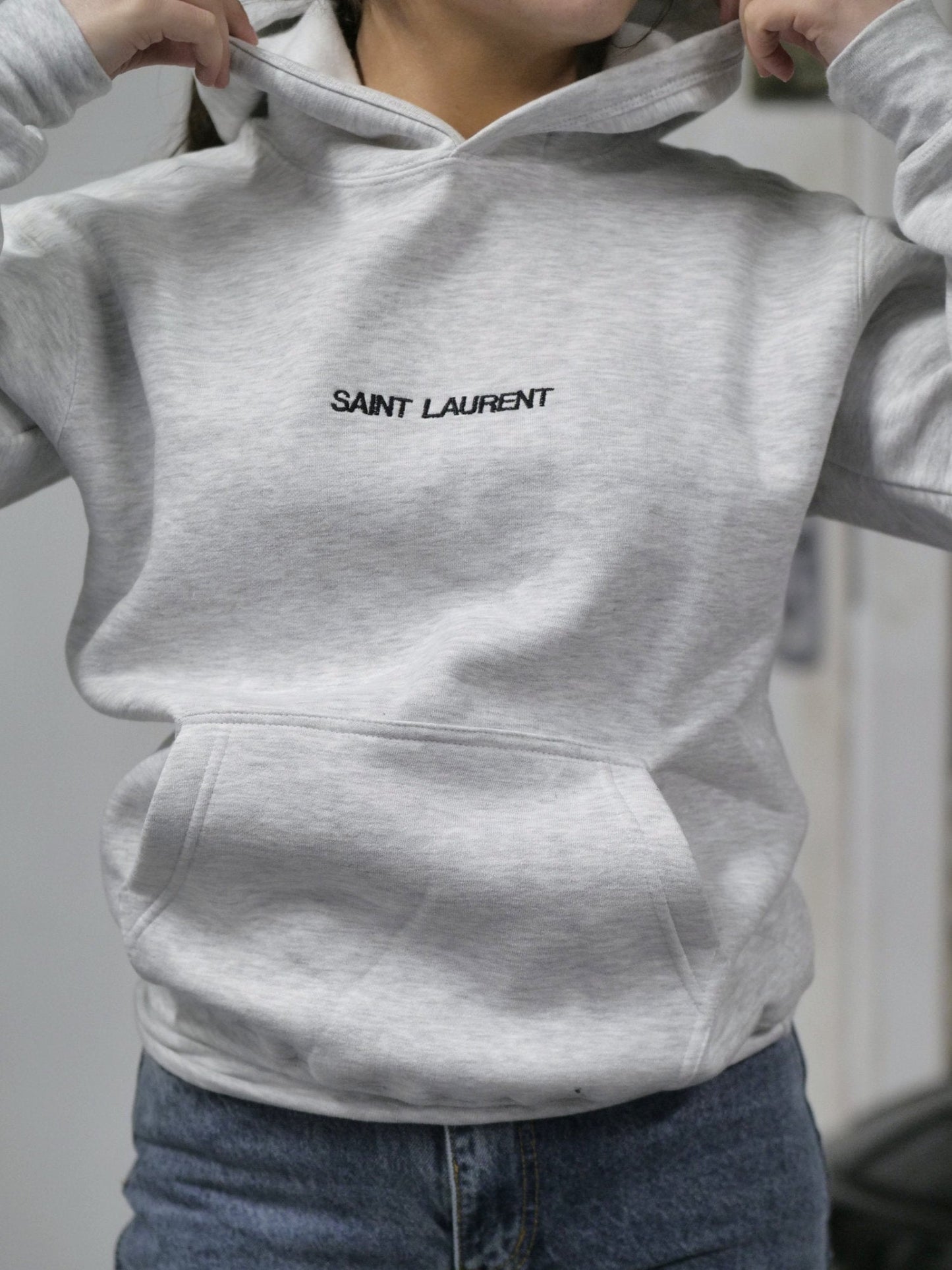 Saint Unisex Embroidered Hoodie Hoodie Out The Purse UK