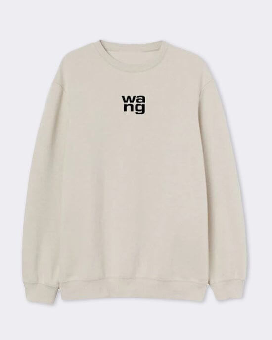 Wing Sweatshirt Sand Black Puff logo Sweater Out The Purse UK