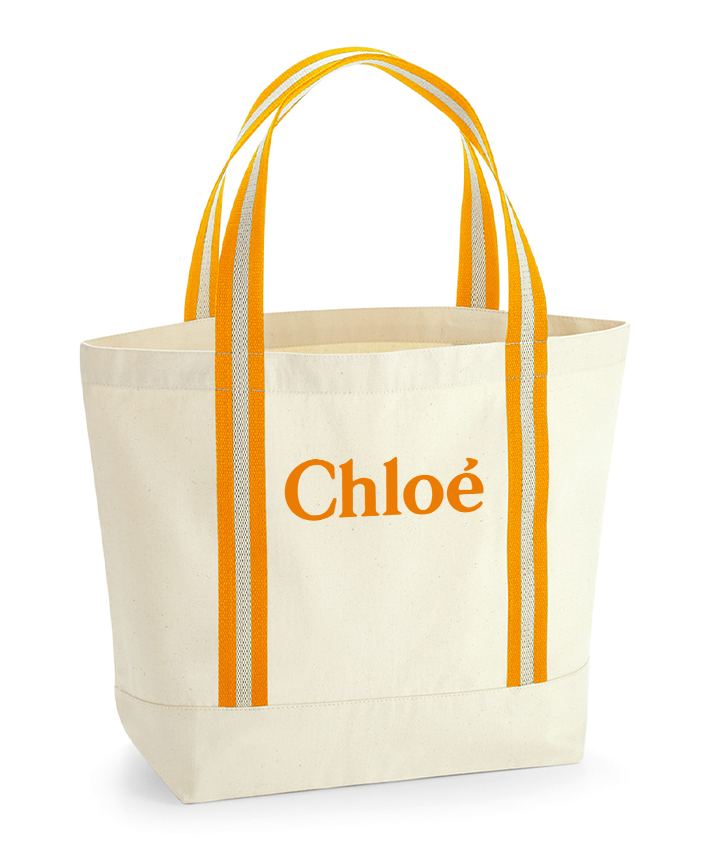 Clo Printed Tote Bag Out The Purse Orange