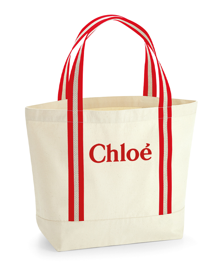 Clo Printed Tote Bag Out The Purse UK Red