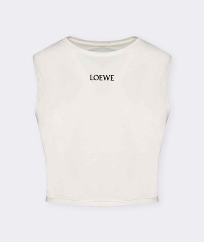 Ewe Cropped Tank in Milk - Out The Purse UK