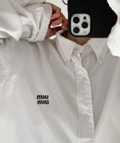 MEME Embroidered Organic Cotton Shirt